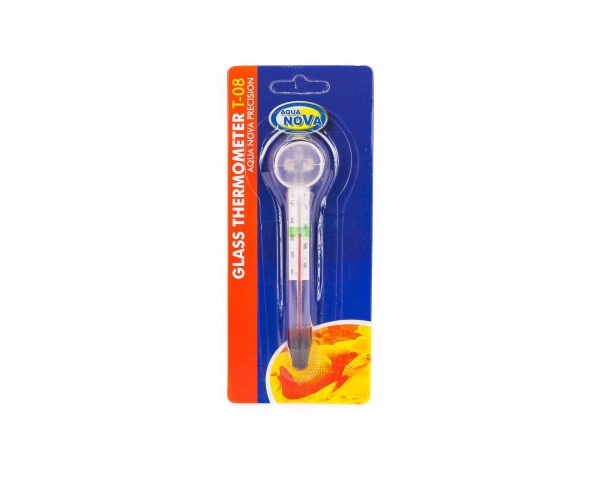 Glass thermometer with suction cup T-08