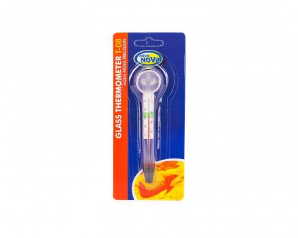 Glass thermometer with suction cup T-08